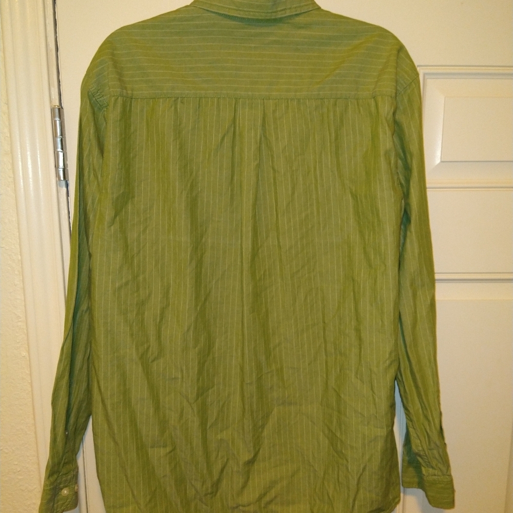 Wrangler Jeans Co Striped Long Sleeve Button Up Shirt Men's sz Large. - Picture 3 of 6